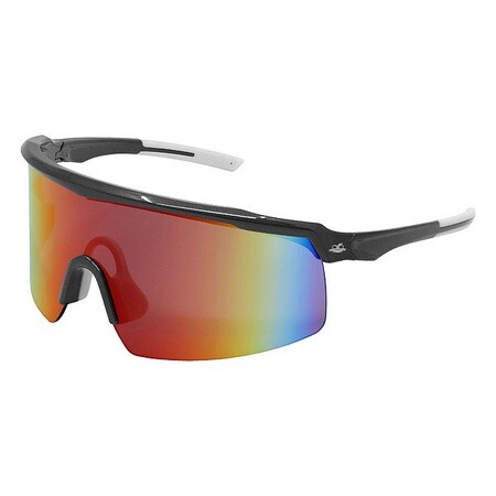 Globus Safety Glasses, Gray, Red BH32910AF