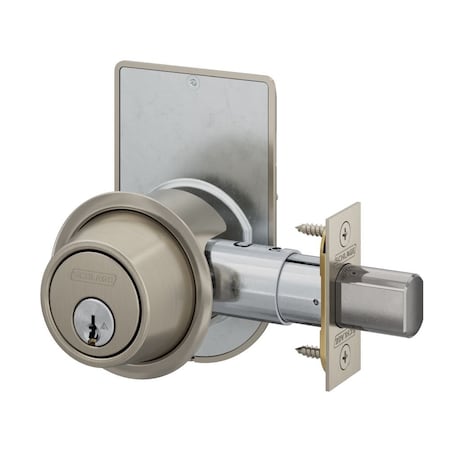 Schlage Commercial Grade 2 Single Cylinder Deadbolt with C Keyway KA4 with 12287 Latch and 10094 Strike and B560P619ISLOC