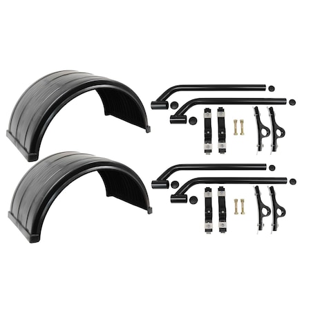 Mytee Products Poly, Plastic, Polymer TRUCK FENDERS & MOUNTING BRACKETS - fits 24.5in Wheels, 2PK PF-Rx2PFMK-Bx2