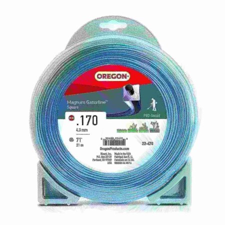 Oregon Magnum Gatorline Square Trimmer Line, .170" by 72', 1Lb Donut 22-470