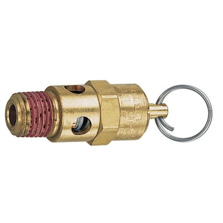Tru-Flate 21707 125 PSI 0.25 Male NPT Safety Valve 1049790