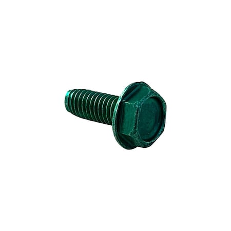 Newport Fasteners #6-32 x 3/8 in, Zinc Green Steel Flange Hex Head Hex Drive, 2000 PK 497621-2000