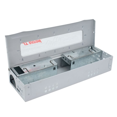 Jt Eaton Speedy Clean Little Pete Slim Multiple Catch Mouse Trap, Removeable Ramps, Clear Window, White 427CL-WH