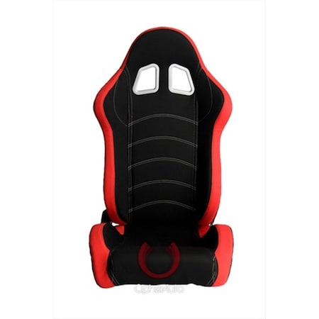 Omnisports CPA1018 Red and Black Cloth Racing Seats, Sold as a Pair OM2211809