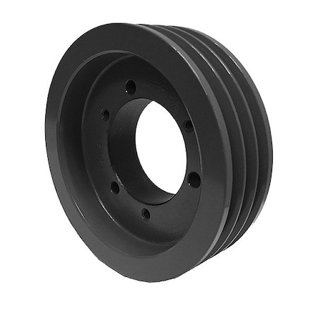 Zoro Select V-Belt Pulley, Cast Iron, 2.5 in OD 33V250JA