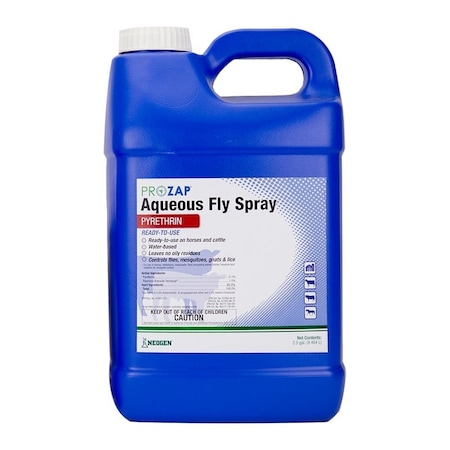 Prozap Aqueous Fly Spray, Liquid, Yellow, Pyrethroid, 2.5 gal 1216010