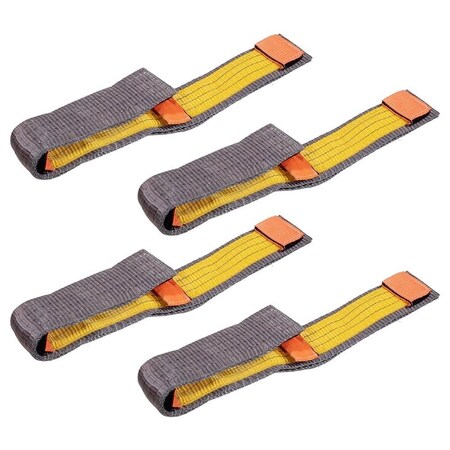 Mytee Products 4PK 3inx13in Yellow Web Sling Wear Pad 7/16in Thick Compatible with 2in Wide Sling, 4PK WSWP-313X4
