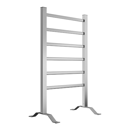 Anzzi Naple Series 6-Bar Aluminum Wall Mounted/Free Standing Electric Towel Warmer Rack in Matte Finish TW-FS103AL