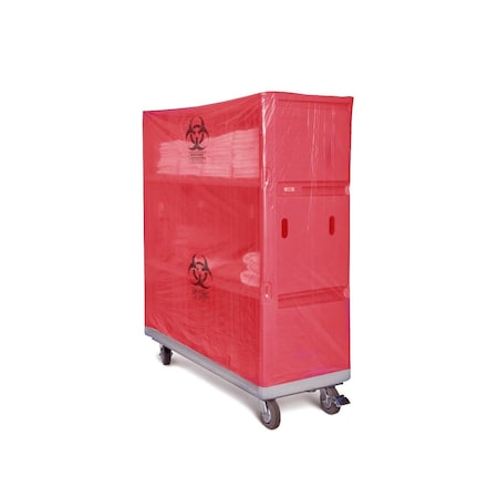 Medline Cart Cover, Red, 50in x 30in x 48in, 0.7 Mil, Roll, 100PK EVSBAG503048