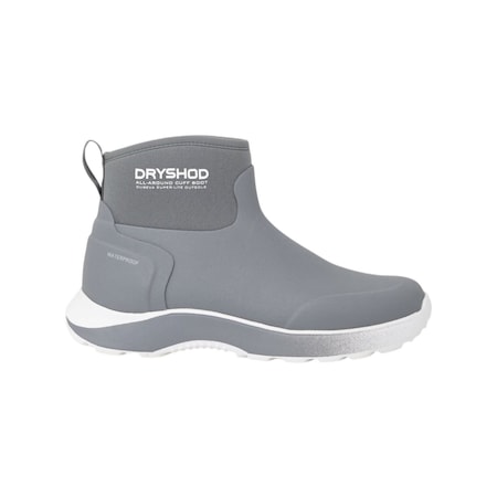 Dryshod Evalusion All Around Cuff Ankle Boot, Waterproof, Rubber, Comfortable, Grey/White, Women Size 9.5 EVA-WC-DGY-009.5
