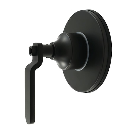 Kingston Brass Single-Handle Three-Way Diverter Valve with Round Trim Kit, Matte Black KS3030KL