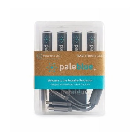 Pale Blue Earth 4PK AAA Recha Batteries PB-AAA-C