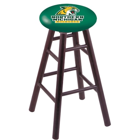 Holland Bar Stool Co Oak Bar Stool, Dark Cherry Finish, Northern Michigan Seat RC30OSDC
