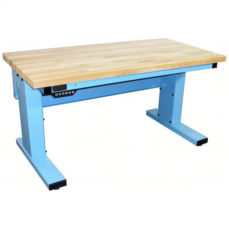 Pro-Line Workstation, Adjust, Solid Maple, Lt Blue MVSII6030M-L14