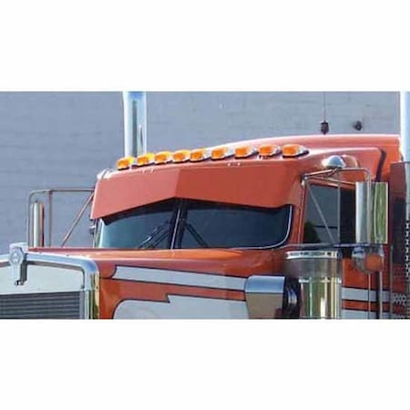 Replacement For Kenworth T600 Aerocab Year 1994 13X8In Stainless Stl Reverse Bowtie Visor