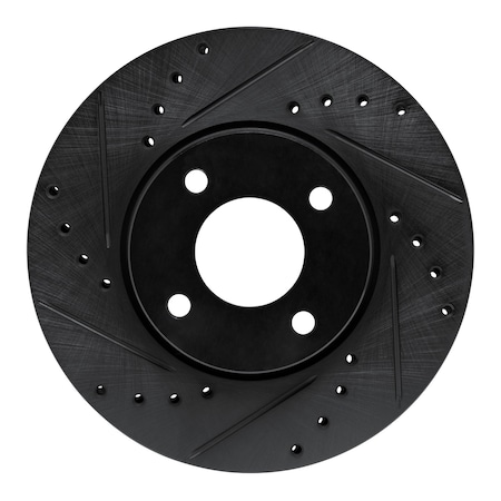 Dynamic Friction Co DFC Brake Rotor - Drilled and Slotted - Black 633-67112L