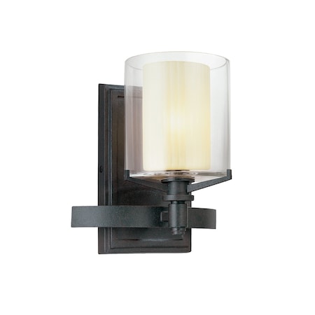 Troy Lighting Arcadia 1 Light Bath And Vanity 7.5 In. Textured Iron B1711-TRN