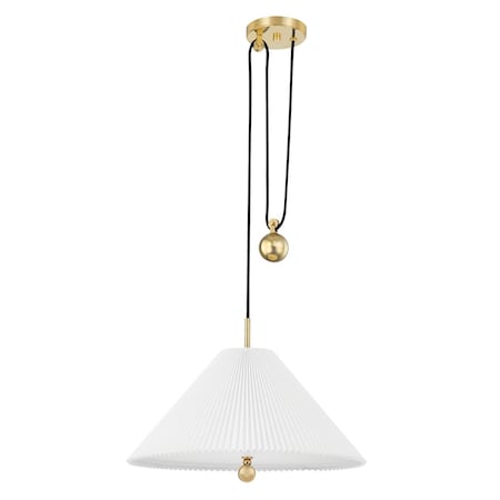 Hudson Valley Lighting Mark D. Sikes X Dorset 1 Light Pendant 20.25 In. Aged Brass MDS511-AGB