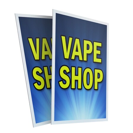 Signmission Vape Shop, Plastic Signs Only 24 Inch x 36 Inch, Corrugated Plastic, 2PK CSB-2436-2PACK-Vape Shop