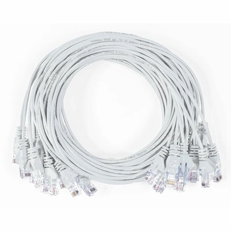Intellinet Network Solutions CAT6 U/UTP SLIM NETWORK PATCH CABLE, 7 FT., WHITE, 10-PACK, 10PK 744294