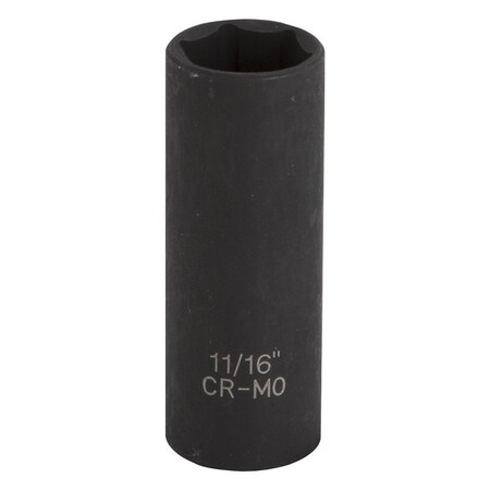 Vulcan Deep Impact Socket, 11/16 in Socket, Black Phosphate, MT6580116 MT6580116