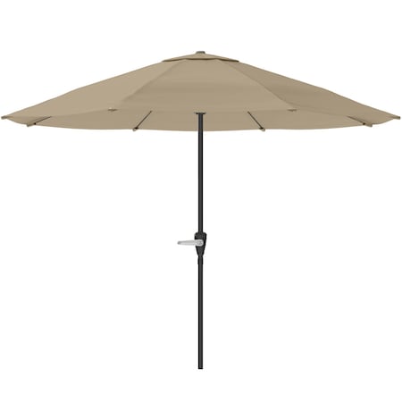 Pure Garden 10 Ft Offset Umbrella with Base, Blue 50-LG1040