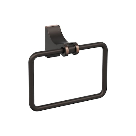 Amerock Davenport Oil Rubbed Bronze Transitional 5-1/4 in 133 mm Length Towel Ring BH36052ORB