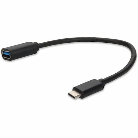Add-On AddOn 1ft USB-C Male to USB 3.0 (A) Female Black Cable USBC2USB3MF1F