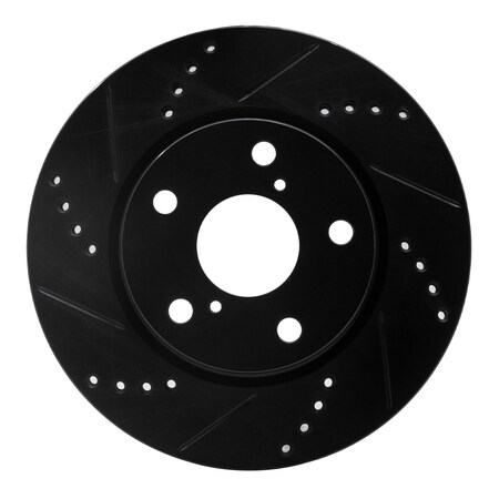 Dynamic Friction Co DFC Brake Rotor - Drilled and Slotted - Black 633-76135L
