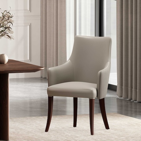 Manhattan Comfort Connie Dining Armchair in Light Grey DC095AR-LG