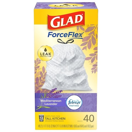 Glad BAG DRWSTRNG TALL KTN LAV 13GA, 40PK 78459