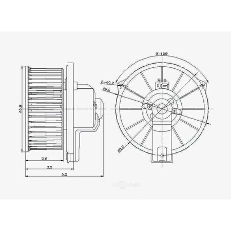 Global Parts Distributors Blower Motor 2311583