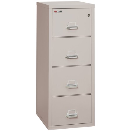 Fireking 4 Drawer, 1 Hr Fire & impact rated, 25" depth Letter Platinum 4-1825-CPL