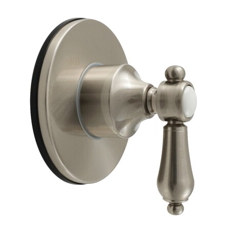Kingston Brass Single-Handle Six-Way Diverter Valve with Round Trim Kit, Brushed Nickel KS4038BAL