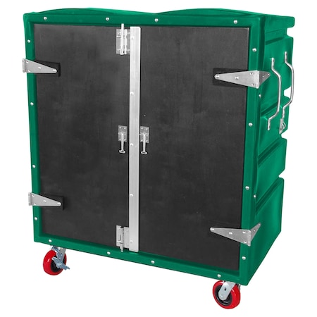 Myton Industries Security Transfer Truck, 34 cubic ft., GRN, Caster Width: 2" RTC-4829H6SP GRN