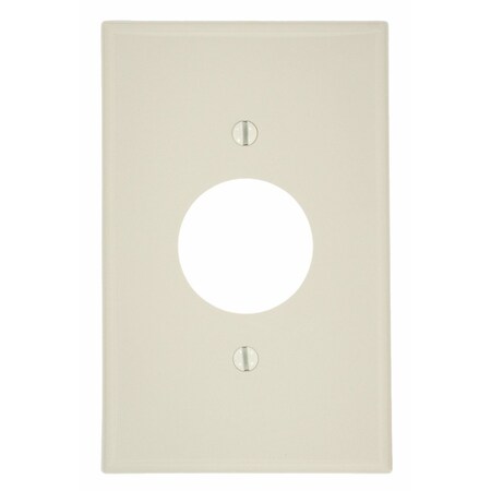 Leviton Receptacle Wallplate, Midway Size, Gang 1, Light Almond PJ7-T