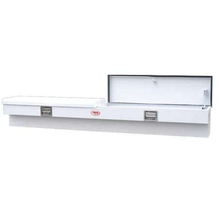 Rki 88SW 88 in. Wide Steel Side Box-2 Lids, White RKI88SW