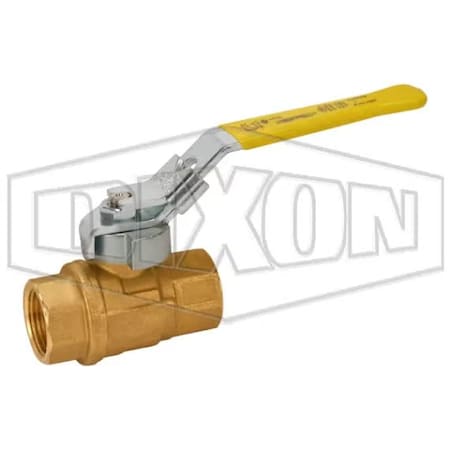 Dixon FBLV Imported Ball Valve, 3/4 in Nominal, FNPT End Style, Brass Body, PTFE Seat/Seal/Thrust Washer S FBVL75
