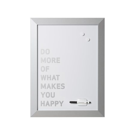 Mastervision Magnetic Dry-Erase "Do More." Quote, Silver Metallic Frame, 18" X 24" MM04449522