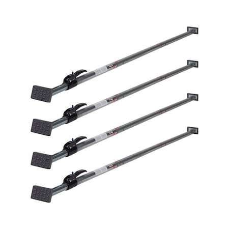 Mytee Products 89-3/4in to 104-1/2in Telescoping Ratcheting Load Lock Bar for Cargo Tie-Down, 4PK DV-GST-TELx4