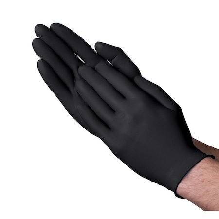 Vguard Nitrile Gloves, 7.0 mil Palm, Nitrile, 2XL, 900 PK, Black A19A35