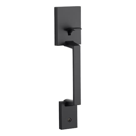 Kwikset Amador Handle Only; No Deadbolt with RCAL Latch and RCS Strike Matte Black Finish 898AMD-514