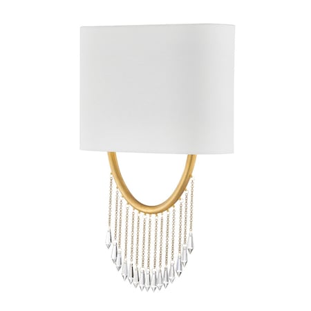 Corbett Lighting Francesca 2 Light Wall Sconce 11.75 In. Vintage Brass 439-19-VB