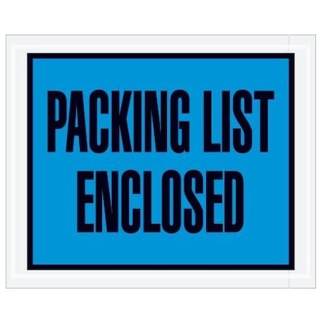 Bubblefast 4 1/2 x 5 1/2'' Blue ''Packing List Enclosed'' Envelopes, 1000PK BFPL403