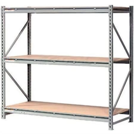Global Industrial 3 Level, Extra HD Bulk Storage Rack, Wood Deck, Starter, 60"W x 48"D x 120"H 504301