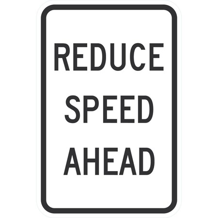 Lyle Reduce Speed Ahead, 12x18, Engineer Grade, White G-3478-EG_12x18