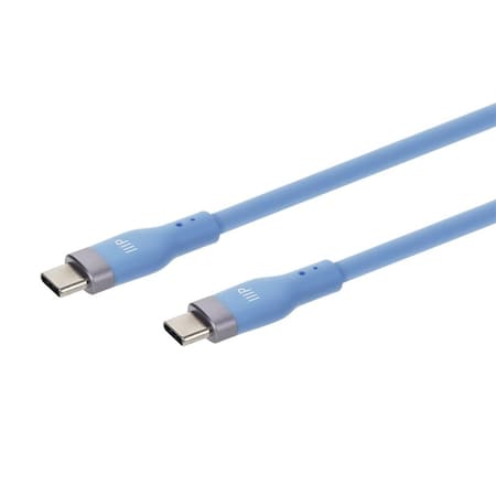 Monoprice USB 2.0 USB-C to USB-C Silicone Cable 3ft Blue 47194