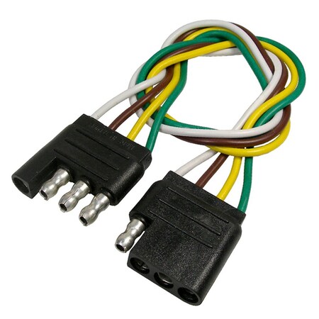 Pico Wiring Accessories Pico 4-Way Trailer Connector with Polarized Male & Female Ends - 12in, 16 AWG 0712PT