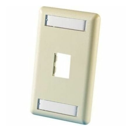 Ortronics 1-PORT FLUSH MOUNT UNLOADED, SINGLEGANG TRACJACK, ELECTRICAL IVORY 40300549-13