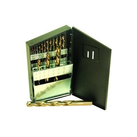 Norseman Drill & Tool Norseman 29 Piece LF29P 190AL LeftHand Heavy Duty Jobber Length Spiral Set, Ultra Dex 87859